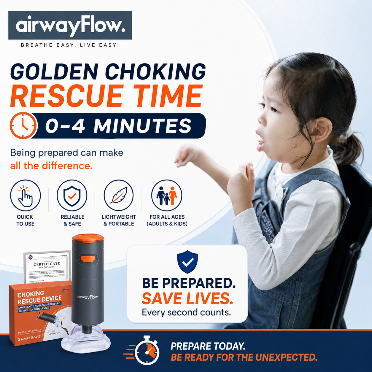 Airway Flow™ Choking Rescue Device